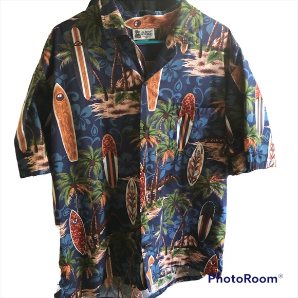 Vintage Aloha Republic Hawaiian Shirt. Surf Board Theme. Made in Hawaii. Size XL - Picture 4 of 9